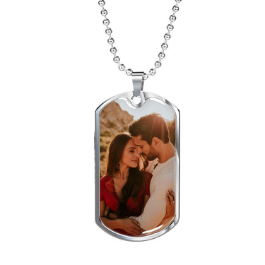 Custom Photo Dog Tag - Love You This Much
